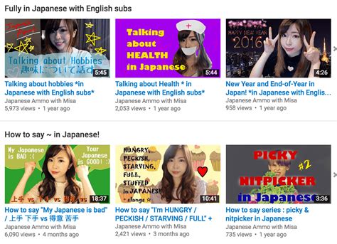 most popular japanese YouTube channels